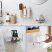 Diesisa Acrylic Wall Mount Organizer, Self Adhesive Organizer for Wall, Cabinet Door Organizer, with Self Adhesive Tape, for Bathroom, Pantry, Kitchen, Laundry, Utility Room, Inside of Cabinet Door