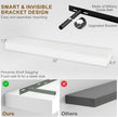 Fun Memories Floating Shelves for Wall, 32Inch Floating Shelves Set of 2, Hanging Shelf with Invisible Brackets, Wood Shelves for Living Room, Bedroom, Kitchen, White