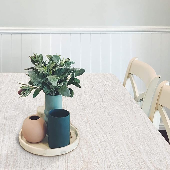 White Wood Contact Paper for Cabinets and Drawers Wood Grain Peel and Stick Wallpaper for Furniture Table Shelf Liner Self-Adhesive Wallpaper Vinyl Waterproof Easy to Install/Clean 18inW 393inL
