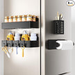 Magnetic Spice Rack for Refrigerator,4 Pack Magnetic Shelf,Fridge Magnet Organizer with Paper Towel Holder and Utensils Racks,Fridge Organizers and Storage Black(4 Pack)