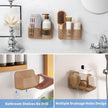 Diesisa 2pc Acrylic Wall Mount Organizer, Adhesive Cabinet Door Organizer,Acrylic Bathroom Shelves for Wall,No Drilling Hang Walls,with Self Adhesive Tape, for Bathroom, Kitchen, Living Room