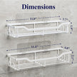 Kitsure Shower Caddy Large - Adhesive Shower Organizer, Stainless Steel Shelf for Inside Shower, No Drill Bathroom Organizers and Storage, Home Decor Accessories, 2 Pack, White