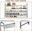 LINZINAR Shoe Rack 4 Tier Storage Organizer for Closet Entryway Metal Grey