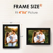 FIXSMITH 4x6 Picture Frame Set of 4, 4x6 Photo Frames with HD Plexiglass for Wall Hanging or Tabletop Display, Black
