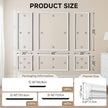 TONGMO 6-Frame Premade Accent Wall Molding Kit, Ready-to-Assemble Wainscoting Panels, Pre-Cut Chair Rail Moulding Trim for Home Décor (6-Frame Style 1)