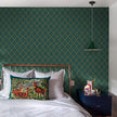 Timeet Modern Wallpaper Peel and Stick Geometric Gold and Green Contact Paper 17.7