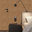 Arthome 17''x240'' Wood Slat Wallpaper, Peel and Stick Self Adhesive Wood Wallpaper PVC Vinyl Decorative Removable Wallpaper Waterproof Faux Wood Grating Stripe Contact Paper for Living Room Bedroom
