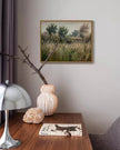 SHENIFY Landscape Framed Canvas Wall Art Vintage Classical Wilderness Prints Modern Kitchen Bathroom Office Decor - 11x14in Natural Framed