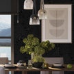 Black Peel and Stick Wallpaper Floral Black Wallpaper 17.7inch x 196.8inch Embossed Flower Contact Paper Peel and Stick Textured Self Adhesive Removable Wall Paper Floral Vinyl for Cabinets