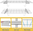 Ultrawall Garage Wall Shelves, 2 x 4 ft Wall Mounted Storage Shelves, Heavy Duty Wall Shelving with Hooks, Holds Up to 220 Lbs, 2Pack, White