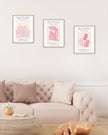 HesenDot Unframed Matisse Pink Wall Art,12x16in Canvas Prints Poster,Set of 3 Modern Abstract Wall Decor Posters,Minimalist Home Decoration for Living Room Bedroom Office