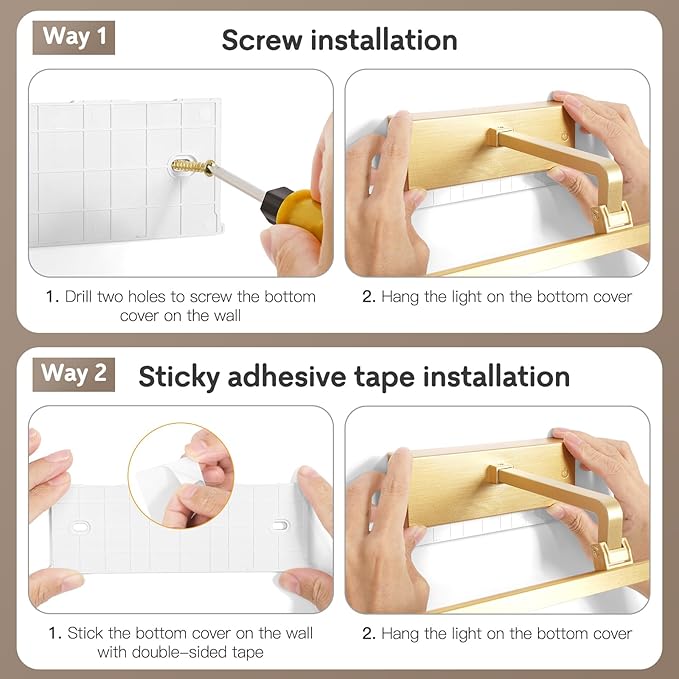 Battery Picture Light for Wall with Timer,3 Color Temps Painting Light, Rechargeable 5200 mAh and AA Battery,Metal Rotatable Head Art Display Accent Lights for Gallery Portrait Hallway Frame-Gold 16''