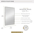 MCS Micro Rope Front Loaded Wall Mirror, (30x48, Brushed Nickel)