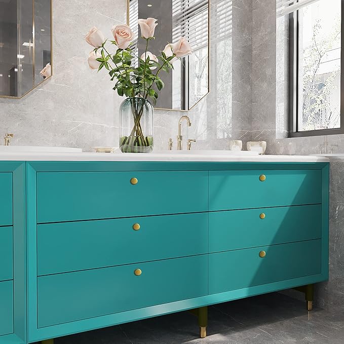 VEELIKE Thick Turquoise Blue Wallpaper Peel and Stick Blue Contact Paper for Cabinets Desk Furniture Accent Walls 24''x354'' Self Adhesive Removable Teal Wallpaper for Bedroom Bathroom Living Room