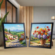 Hoikwo 18 Packs 8x8 Black Plastic Multi Picture Frames Set with Plastic Cover, for Family Photos, Artwork, Light Weight Bulk 8 by 8 Frames Pack for Wall Hanging and Table, Stylish Picture Frames
