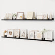 Dreamland Picture Ledge Shelf for Wall, Floating Shelves Set of 2,55 inch Long Floating Shelves with Lip for Living Room,Bedroom,Bathroom,Kitchen,Black
