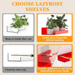 2 Pack Floating Shelves–15'' Red Acrylic/PET Wall-Mounted No Drill Storage with Adhesive, Bathroom & Bedroom Shelving for Kitchen, Living Room, Home Decor