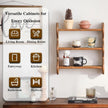 100% Solid Wood Wall Shelf 3-Tier, Rustic Floating Shelves Wall Mounted Storage Rack, Farmhouse Decor Hanging Shelf Display Shelves for Apartment, Living Room and Bedroom