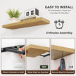 Dreamland 30 Inches Floating Shelves for Wall, 8 Inch Deep Floating Shelves Set of 2, Large Display & Storage Shelf, Wall Shelf for Bathroom Bedroom Living Room Kitchen Office,Oak