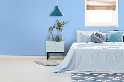15.7" x 394" Light Blue Peel and Stick Wallpaper Blue Contact Paper Waterproof Self Adhesive Wallpaper Removable Easy to Clean Vinyl Decorative for Desk Wallcovering Furniture Cabinet
