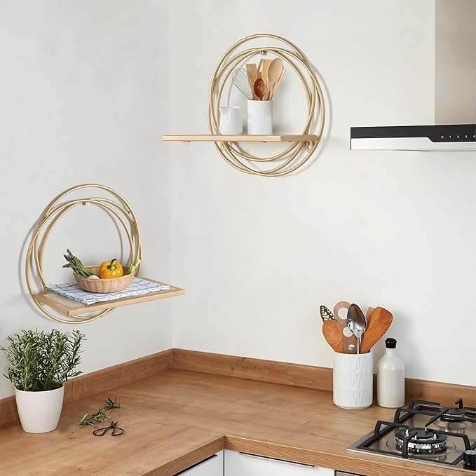 Oakrain Small Floating Shelves Set of 2, 11