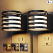 L LOHAS LED Night Light, 2 Pack 3CCT Night Lights Plug into Wall, Amber/3000K/5000K Adjustable Color Temperature Night-Lights, Dimmable Nightlight with Dusk to Dawn Sensor for Bedroom Hallway Bathroom