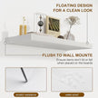 White Floating Shelves 22.5 Inch Long, 8 Inch Deep Floating Shelf Wall Mounted, Rustic Wood Bathroom Shelves for Storage, 22.5x8 Deep Shelf Set of 2 with Invisible Brackets for Books|Storage|Decor