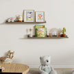 Dreamland Picture Ledge Shelf for Wall, Floating Shelves Set of 2,36 inch Long Floating Shelves with Lip for Living Room,Bedroom,Bathroom,Kitchen,Rustic Brown