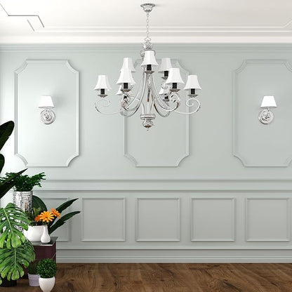 3 Set Accent Wall Molding Kit Premade Wainscoting Panels Wall Molding Peel and Stick Panel White Pre Cut Trim for Walls Picture Frame Molding for Home Decoration(16 x 20 Inch)