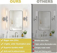 Wall Sconces Set of Two, Chrome Bathroom Sconces Wall Lighting with Clear Glass, Modern Sconces Wall Decor Set of 2 Bathroom Light fixtures for Mirror Living Room Hallway Bedroom
