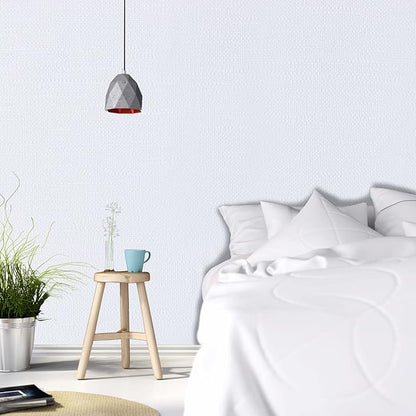 WADILE Grasscloth Peel and Stick Wallpaper 15.7in x 393.7in, Textured Contact Paper for Cabinets, Faux Linen Wall Paper Pull and Stick, Fabric Vinyl Wallpaper Self Adhesive White