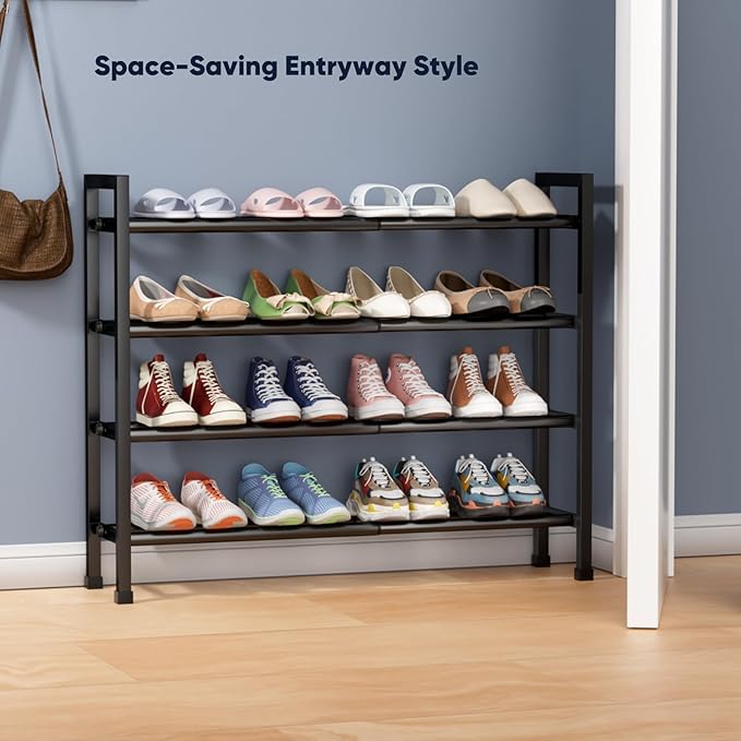 Abiglifty 4-Tier Expandable Shoe Rack,17