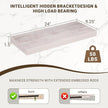 24 Inch Floating Shelves, 3D Textured Wood Grain, 24