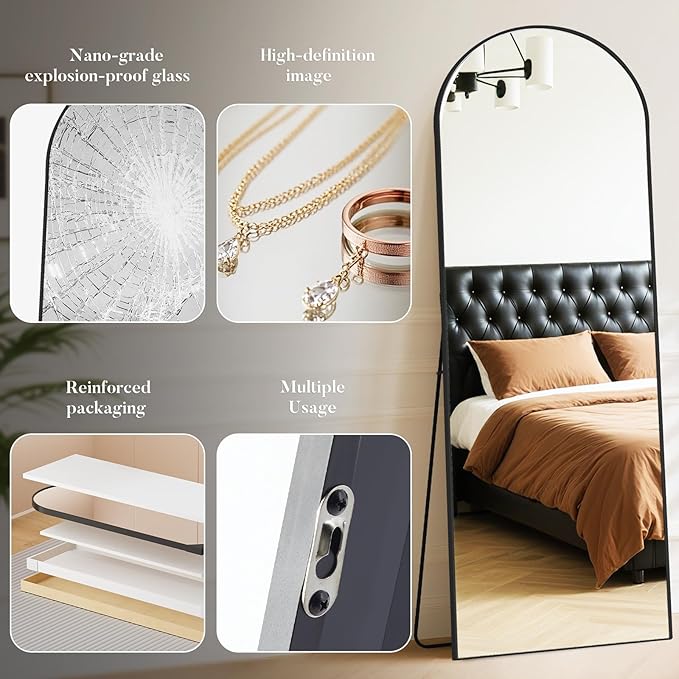 DUMOS Arched Wall-Mounted Full Length Mirror 27