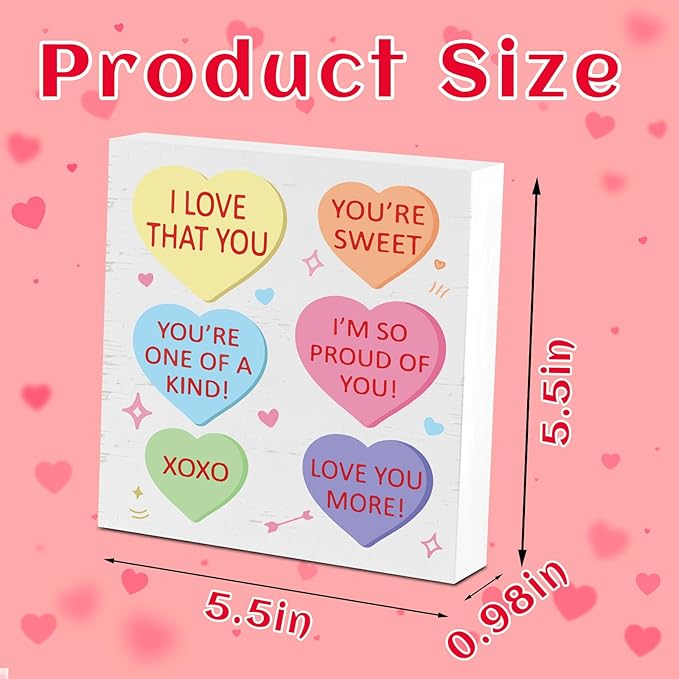 Valentines Desk Decor, Valentine's Day Home Office Table Sign for Wife Daughter from Dad Husband, Valentine Gifts Decorations for Porch Tiered Tray Shelf Party, You are Sweet
