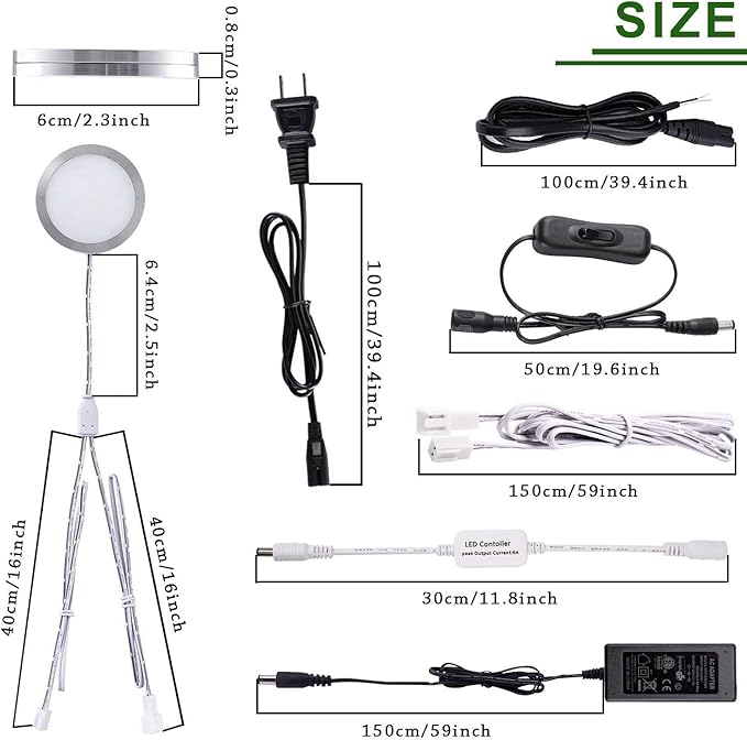 AIBOO Linkable Under Cabinet LED Lighting 12V Dimmable Puck Lights with Wireless RF Remote Control, Hardwired & Wall Plug in for Display Lighting(10 Lights, Daylight White)