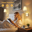 DORESshop Battery Operated Wall Sconce Set of 2, Nickel Rechargeable Wall Lights, Sconce Wall Decor Set of 2, 7 Colors Mode Wireless Sconces for Bedroom Living Room Hallway
