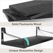 Love-KANKEI Black Floating Shelves for Wall Set of 4, 15.7 Inch Wood Wall Shelves with Bracket, Rustic Hanging Shelves for Bathroom, Bedroom, Kitchen,Living Room, Office Display