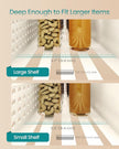 SONGMICS Strong Magnetic Spice Rack for Refrigerator, Set of 4, 2 Large and 2 Small Kichen Magnetic Shelves for Microwave, Washing Machine, Spice Organizers, No Drilling Needed, Cream White UKCS061W01