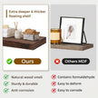 48x6.8x2in Floating Shelf – Natural Brown Solid Wood Rustic Mounted Shelf – Heavy Duty Decorative Storage for Living Room, Kitchen, Bathroom, Bedroom