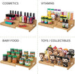 mDesign Bamboo Adjustable, Expandable Spice Rack Organizer with 3 Levels Storage for Kitchen Cabinet, Countertop, Pantry Shelf - Holds Spice Jars - Echo Collection - Natural
