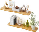 Floating Shelves for Wall Rustic Farmhouse 36 Inch Floating Shelf Bathroom Wooden Shelves for Wall Mounted Live Edge Pine Shelf with Unique Natural Grain for Living Room Bedroom Kitchen (Natural)