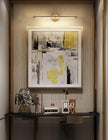JOOSENLUX Dimmable Led Picture Lights 24.4'' Brass Golden-Like Hard-Wired Display Lighting for Paintings with Swing Arm Wall Mount Brief Metal Artwork Hallway Sconce Lamps 14W Warm White 3000K