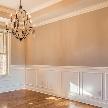 3 Set Accent Wall Molding Kit Premade Wainscoting Panels Wall Molding Peel and Stick Panel White Pre Cut Trim for Walls Picture Frame Molding for Home Decoration(31.5x31.5 Inch)