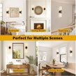 Bathroom Light Fixtures, 2-Light Black and Gold Bathroom Vanity Lighting Over Mirror, Modern Wall Sconces Set of 2 with Clear Glass, Indoor Hardwired Wall Lamp for Bedroom, Living Room, Hallway