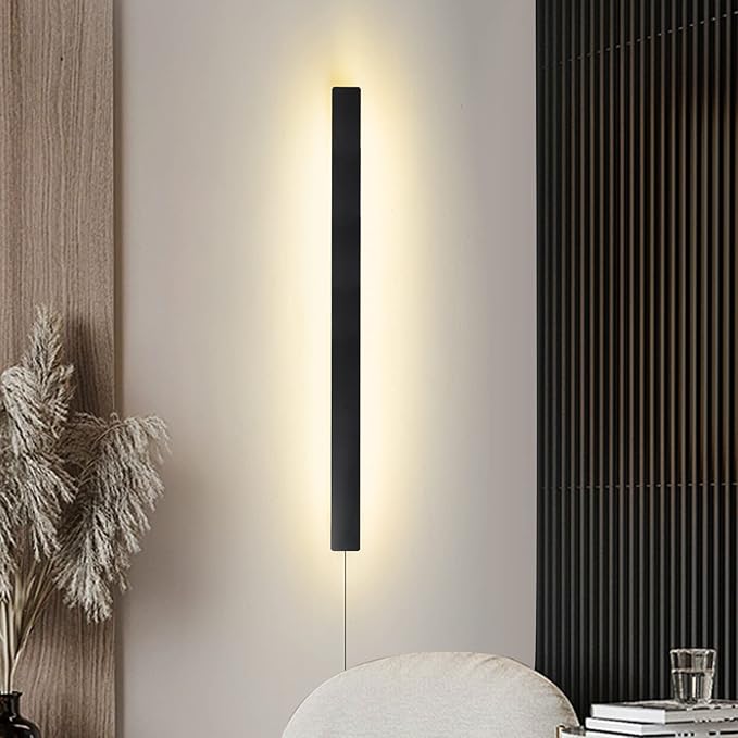 Modern Plug in Long Wall Sconce, 39