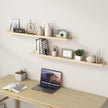 Picture Ledge Shelf for Wall, 48 inch Solid Pine Wood Nursery Book Shelves 2 Packs, Floating Ledge Shelves for Kids' Room Bedroom Bathroom Living Room Photo Frames Office Nursey Wall Decor, Natural