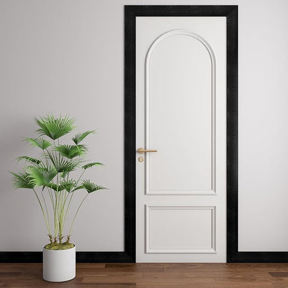 LaCheery Black Wood Mirror Frame Border Peel and Stick Mirror Border Tape Black Wallpaper Borders for Bathroom Mirrors Borders Sticker Waterproof Removable Bulletin Board Wall Paper Trim Decor 3"x197"