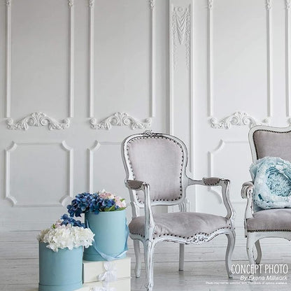 Ekena Millwork PNL16X24AS-02-CASE-4 Ashford Molded Scalloped Wainscot Wall Panel, 16" W x 24" H x 1/2" P, Factory Primed White, 4 Count