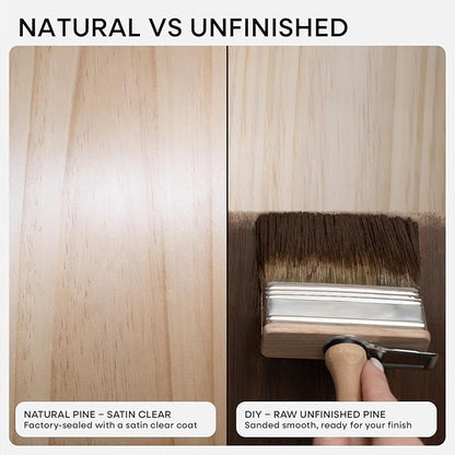 Homeforia 20 inch Natural Floating Shelf, High End Solid Real Wood 20inch Small Floating Shelves for Wall Mounted, Natural Wooden Floating Shelves, Heavy Duty Bracket, 20 X 6.5 X 1.75 in, Set of 3